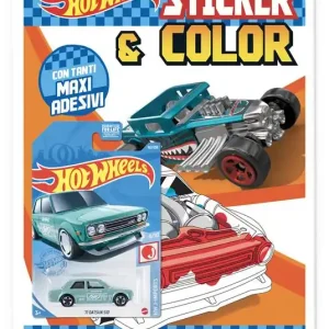 Colori in pista. Hot Wheels. Sticker & color. Ediz. a colori. Con macchinina A Buon Prezzo