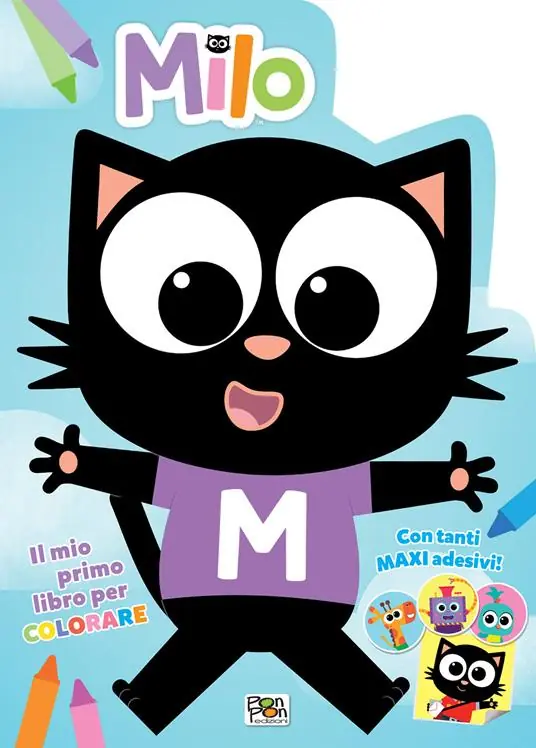 Il mio primo libro per colorare. Milo. Con adesivi. Ediz. a colori Occasione