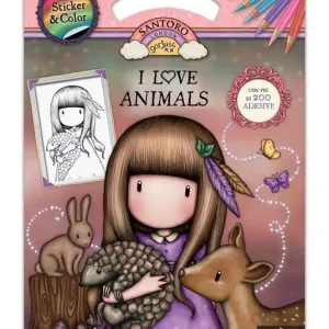 Affare I love animals. Gorjuss. Sticker & color. Ediz. a colori. Con Adesivi