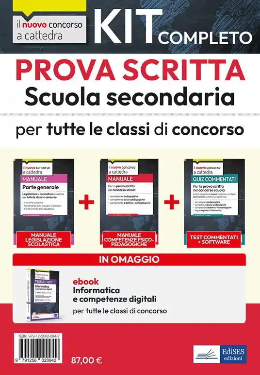 Kit completo prova scritta scuola secondaria. Teoria e test per la prova scritta. Con ebook. Con software di simulazione Compra Adesso