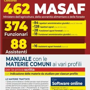Concorso 462 MASAF. Manuale con le materie comuni ai vari profili. Con espansione online Offerta Del Giorno