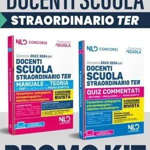 Compra Oggi Stesso Concorso docenti scuola straordinario TER 2023-2024. Kit Manuale con teoria e test di verifica per la prova scritta-Quiz commentati per la prova scritta