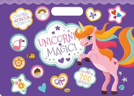 Unicorni magici. Colora, attacca e stacca. Con adesivi. Ediz. a colori Compra Online