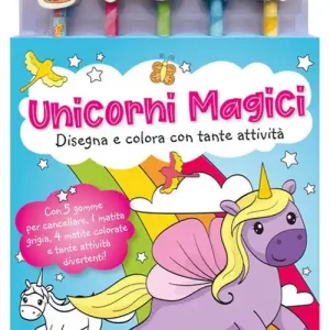 Spedizione Espresso Unicorni magici. Libro da colorare. Ediz. illustrata. Con 5 gomme. Con 5 matite