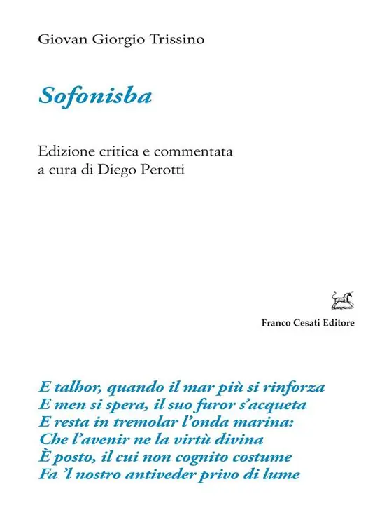 Professionale Sofonisba. Ediz. critica