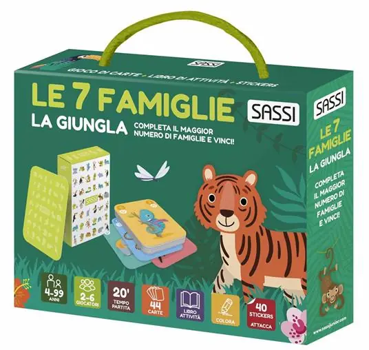 La giungla. Le 7 famiglie. Valigetta con carte e stickers. Ediz. a colori. Con 44 Carte. Con 40 Adesivi Compra Oggi Stesso