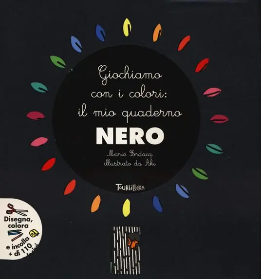 Occasione Imperdibile Giochiamo con i colori il mio quaderno nero. Ediz. illustrata. Con Adesivi