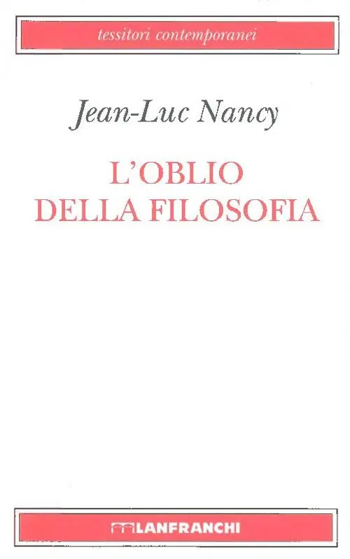 Professionale L‘ oblio della filosofia