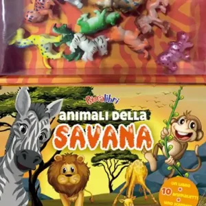 Prezzo Di Fabbrica Animali della savana. Giocalibri. Ediz. a colori. Con 10 animaletti in plastica. Con Poster