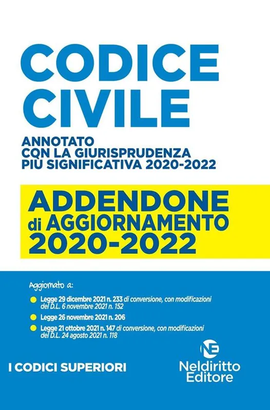 Maxi addenda di aggiornamento. Codice civile 2020-2022 Soddisfatti O Rimborsati