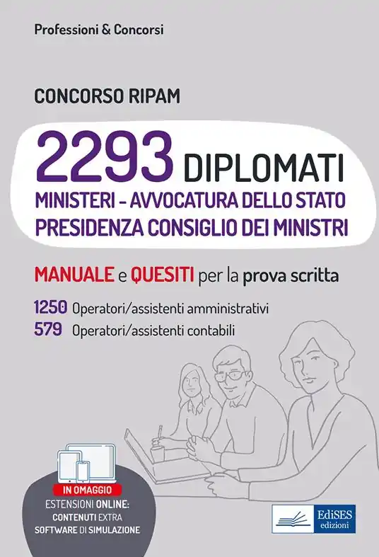 Bestseller Concorso RIPAM. 2293 diplomati. 1250 operatori/assistenti amministrativi, 579 operatori/assistenti contabili. Manuale e quesiti per la prova scritta. Con espansione online. Con software di simulazione