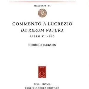Consegna Rapida Commento a Lucrezio, De rerum natura, libro V 1-280
