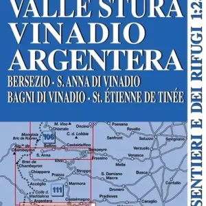 Occasione Carta n. 112 Valle Stura, Vinadio Argentera 1 25.000. Carta dei rifugi. Serie monti