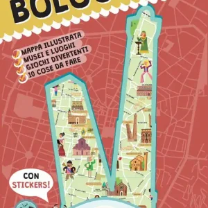 Mappa di Bologna Illustrata. Con adesivi. Ediz. italiana e inglese Spedizione Espresso