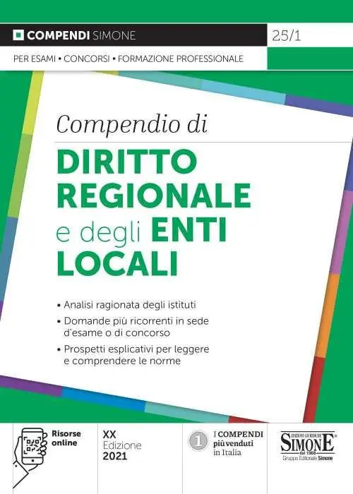 Sconto Compendio di diritto regionale e degli enti locali
