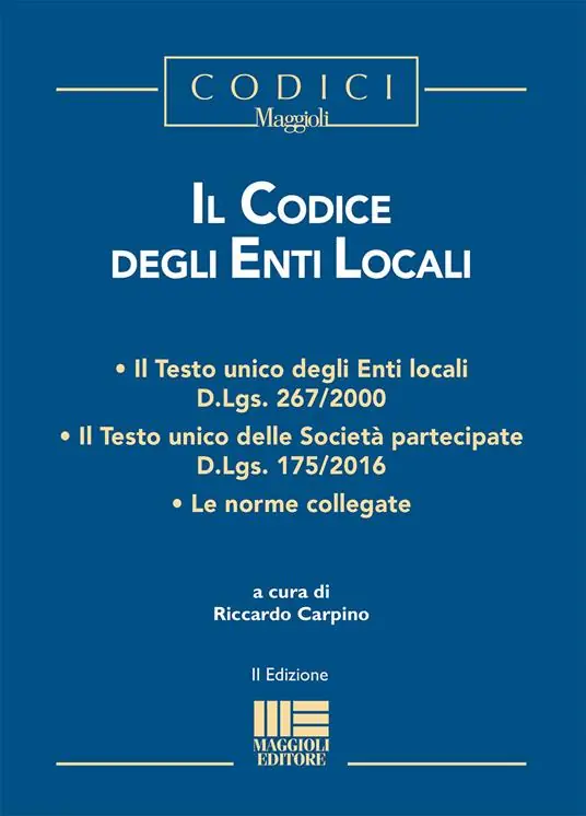 Compra Adesso Il codice degli enti locali