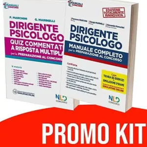 Kit concorso dirigente psicologo Manuale + Quiz completo per la preparazione al concorso Quantità Limitata