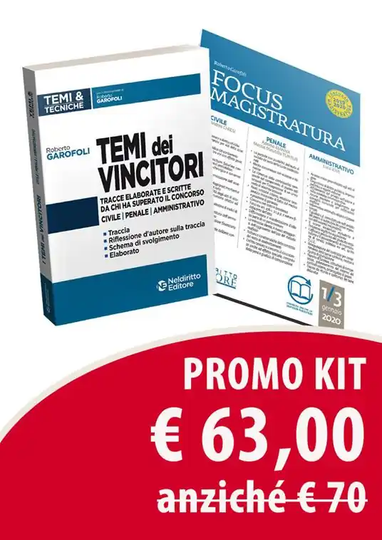 I temi dei vincitori. Civile, penale, amministrativo-Focus magistratura. Concorso magistratura 2020 Civile, penale, amministrativo. Kit (2020) Prezzo Ridotto