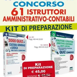 Comune di Cagliari. Concorso 61 istruttori amministrativo-contabili. Kit di preparazione Ordina Subito