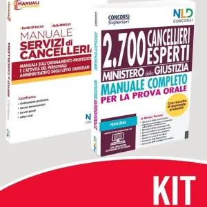 Concorso Ministero Giustizia 2021 kit Manuale Concorso 2700 Cancellieri Esperti + Manuale Servizi Cancelleria Promo Stagionale