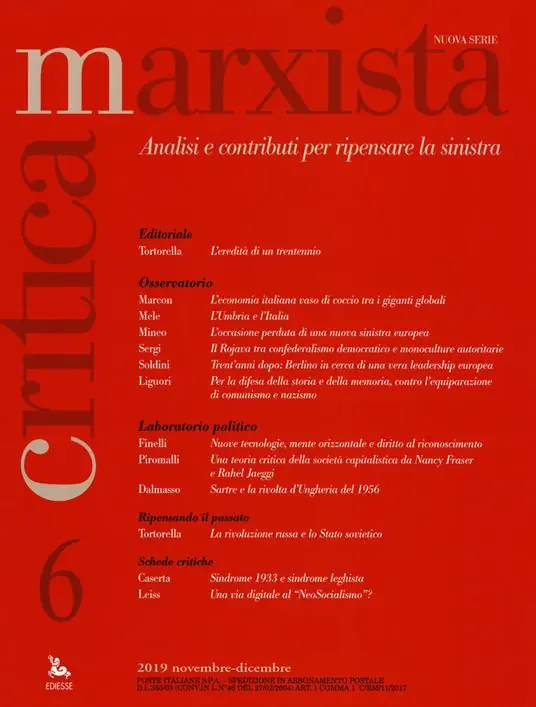 Non Perdere Critica marxista (2019). Vol. 6