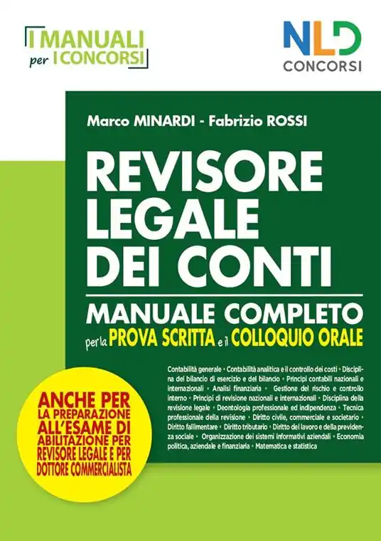 Professionale Manuale per revisore legale dei conti per la prova scritta e orale