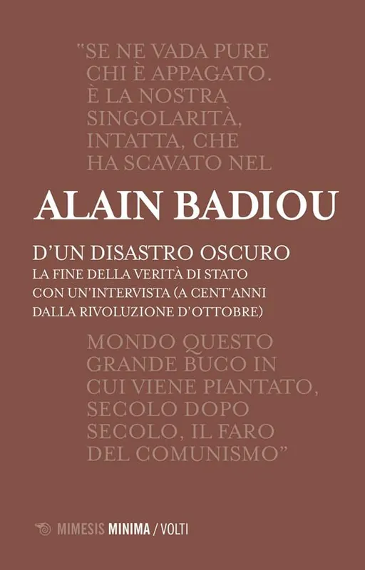 D‘un disastro oscuro. La fine della verità di Stato Popolare