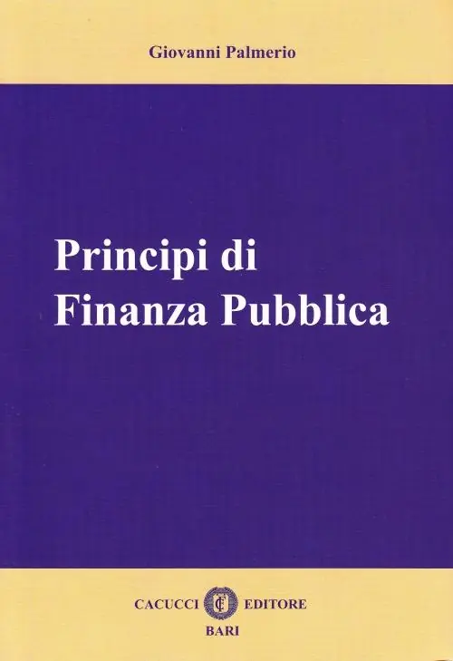 Super Prezzo Principi di finanza pubblica