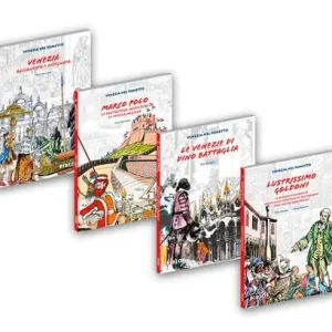 Venezia nel fumetto Lustrissimo Goldoni-Le Venezie di Dino Battaglia-Marco Polo-Venezia raccontata e disegnata Popolare