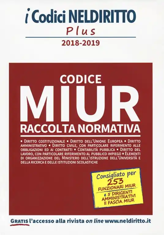 Nuova Collezione Codice MIUR. Raccolta normativa 2018-2019