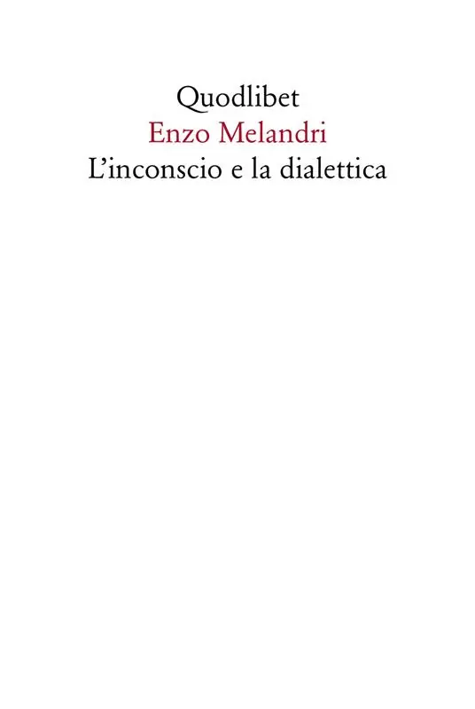 L‘inconscio e la dialettica Promozione