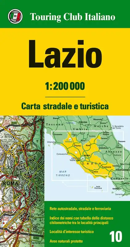 Prezzo Scontato Lazio 1 200.000. Carta stradale e turistica. Ediz. multilingue