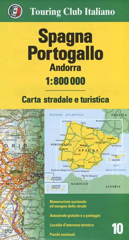 Offerta Lampo Spagna, Portogallo, Andorra 1 800.000. Carta stradale e turistica. Ediz. multilingue