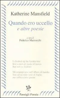 Promozione «Quando ero uccello» e altre poesie. Testo inglese a frone