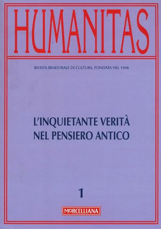 Non Perdere Humanitas (2016). Vol. 1 L‘inquietante verità nel pensiero antico