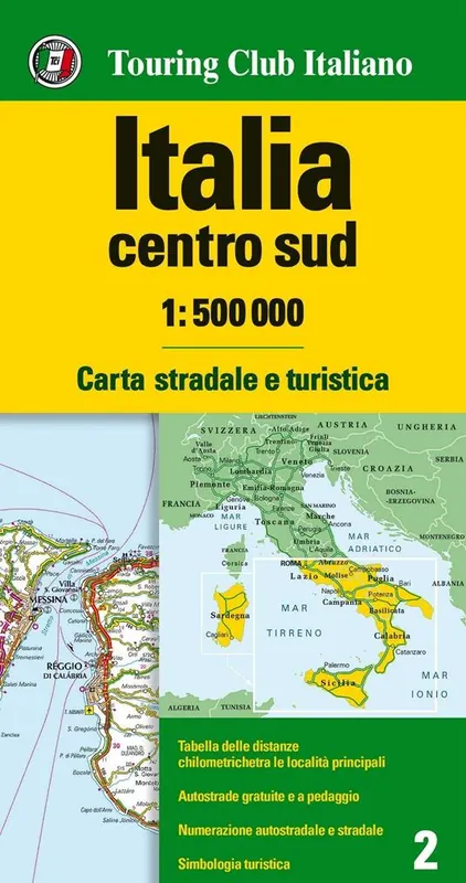 Italia centro sud 1 500.000. Carta stradale e turistica Pagamento Sicuro