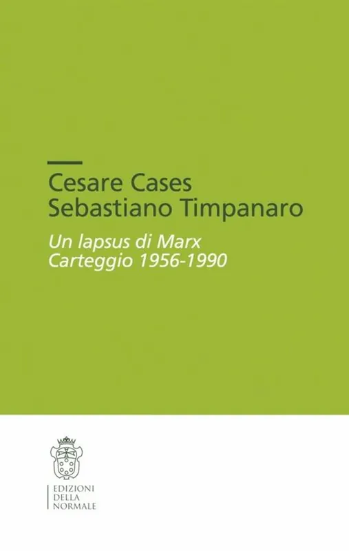 Un lapsus di Marx. Carteggio (1956-1990) Subito Disponibile