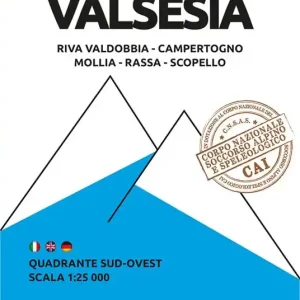 Prezzo Conveniente 101 Valsesia quadrante Sud Ovest. Riva Valdobbia, Campertogno, Mollia, Rassa, Scopello. Carta escursionistica 1.25.000. Ediz. multilingue. Vol. 1