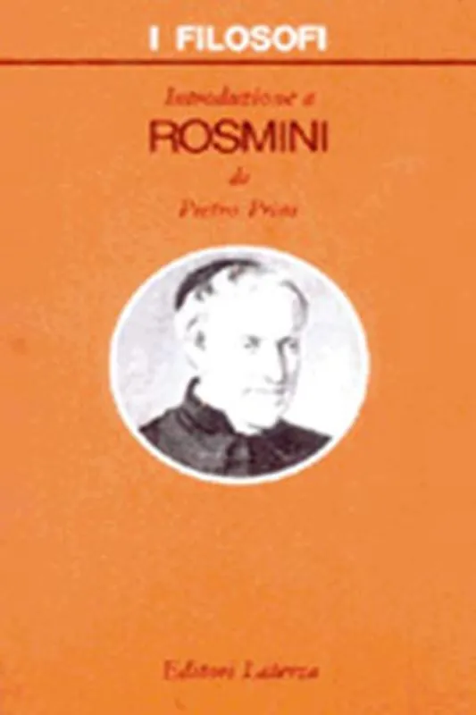 Spedito Oggi Introduzione a Rosmini