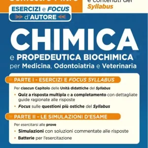 Chimica e propedeutica biochimica. Syllabus semestre filtro medicina. Esercizi e focus d‘autore. Con simulatore online Ultimissimo Modello