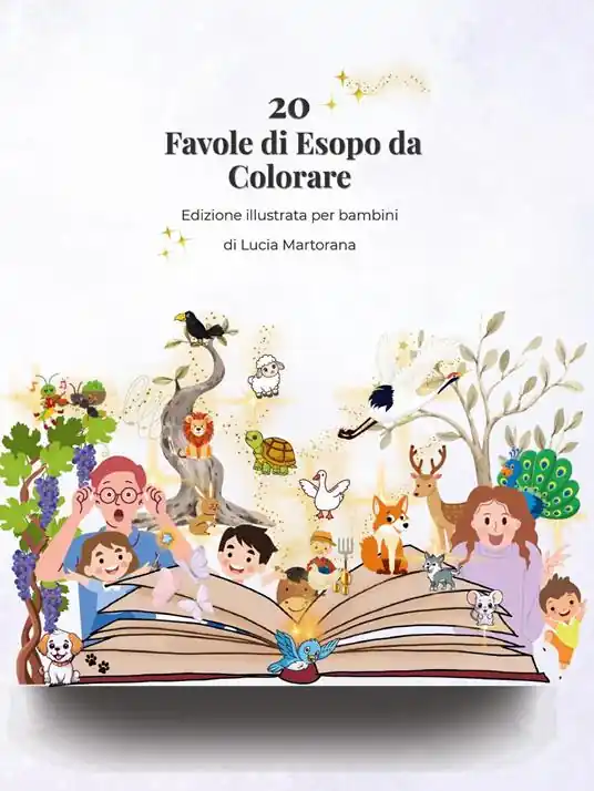 20 favole di Esopo da colorare. Libro educativo per bambini 4-8 anni con giochi, attività e illustrazioni da colorare Pagamento Sicuro